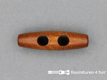 Houtje touwtje knoop 40mm camel hout