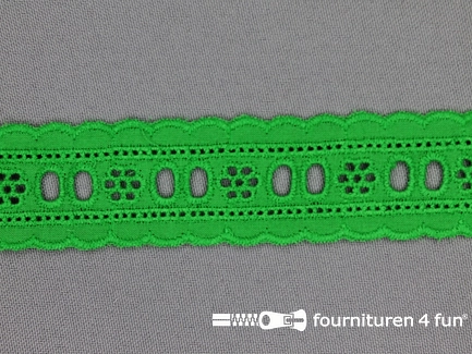 Broderie kant entredeux 30mm appel groen