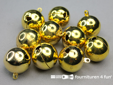 Belletjes 25mm - goud - 10 stuks