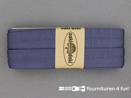Oaki Doki Tricot biaisband - 20mm x 3 meter - donker blauw-lila (106)