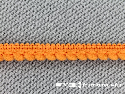 Kaart 25 meter bolletjesband 10mm oranje