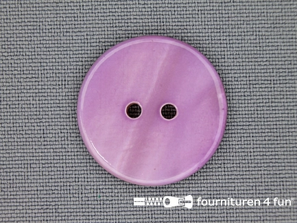 Parelmoer knoop 23mm lila