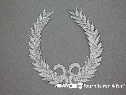 Barok applicatie 140x130mm zilver