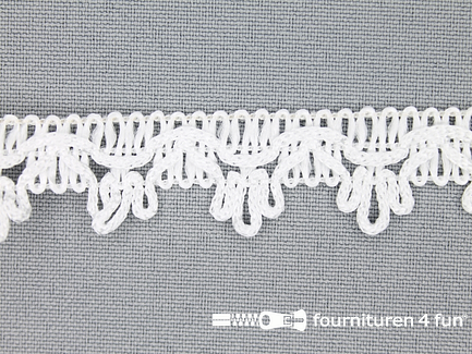 COUPON 33,9 meter (2 stukken) Nylon galon 20mm parelmoer wit