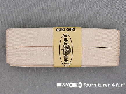 Oaki Doki Tricot biaisband - 20mm x 3 meter - roze beige (053)