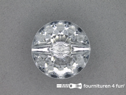 Strass knoop 28mm zilver