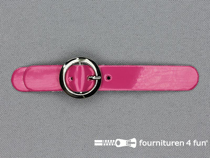 Gekleurd riempje met gesp - 90x21mm - fuchsia roze