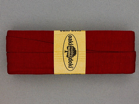 Oaki Doki Tricot biaisband - 20mm x 3 meter - wijn rood (600)