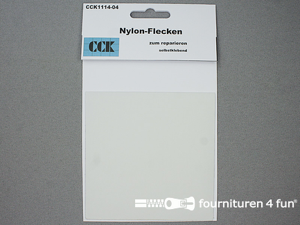Zelfklevend nylon reparatiedoek - 10x20cm - wit