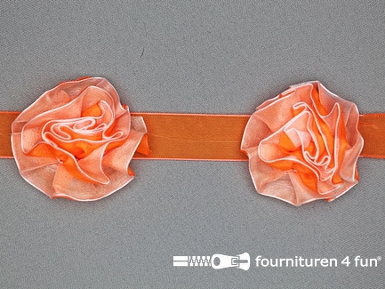 Bloemenkant 3D - 60mm - neon oranje