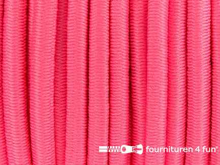 Rol 50 meter elastisch koord 3mm fel roze