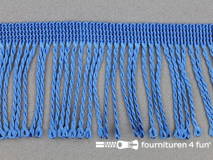 Nylon franje - 60mm - kobalt blauw