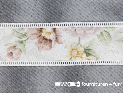 Vintage lint 25mm multicolor ecru
