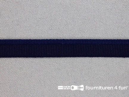 Elastisch paspelband - 8mm - marine blauw