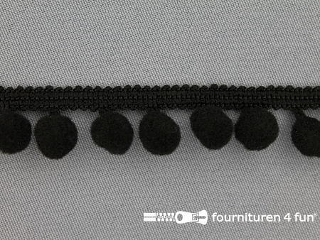 Bolletjesband - 18mm - zwart