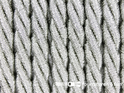 Metallic koord 5mm mat zilver
