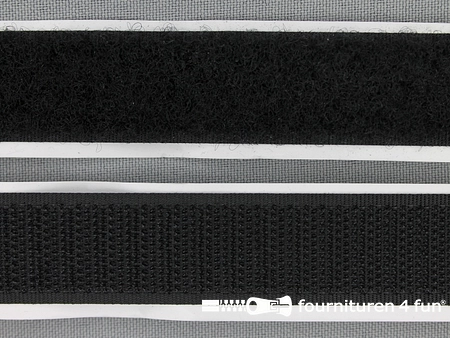 Plakklittenband - 20mm - zelfklevend - zwart