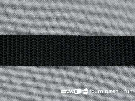 Rol 25 meter parachute band - 15mm - zwart