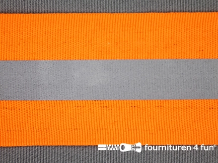 Reflecterende band 50mm neon oranje