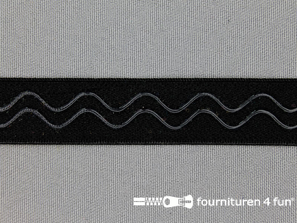 Siliconen elastiek 20mm zwart