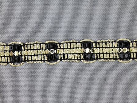 Kaart 20 meter party band 12mm zwart