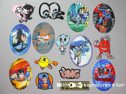 Collectie strijkapplicaties - 15 delige set - opstrijkbare patches