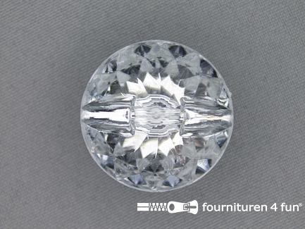 Strass knoop 30mm zilver