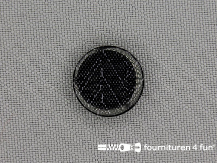 Visgraat knoop 15mm antraciet zwart - paars