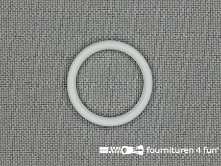 10 Stuks kunststof ring - 17mm - wit