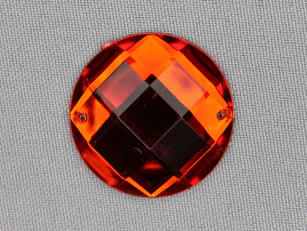 5 stuks Strass stenen rond 30mm rood