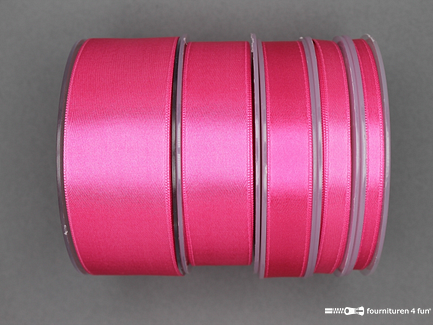 Rol 25 meter luxe satijn lint - dubbelzijdige kwaliteit - 38mm - barbie roze