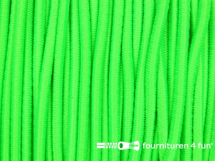 Rol 100 meter elastisch koord 2mm neon groen
