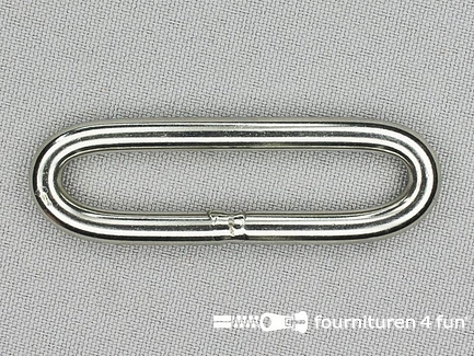 Schuifpassant - ovale ring - 50mm - roestvrij staal - heavy duty