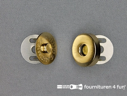 Magneetknoop - buigbare pinnetjes - 18mm - goud