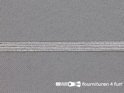 5 Meter gekleurd elastiek 4,5mm zilver