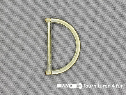 D-ring - 30mm - oud zilvermessing