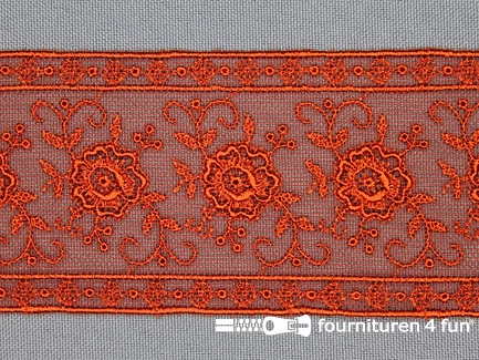 Valenciennes kant 50mm oranje