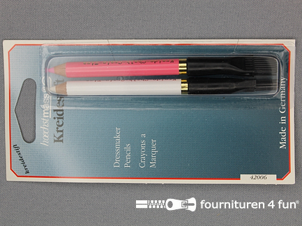 Hoechstmass® krijtpotloden set roze en wit