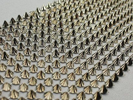 Strass band 85mm spikes oud zilver