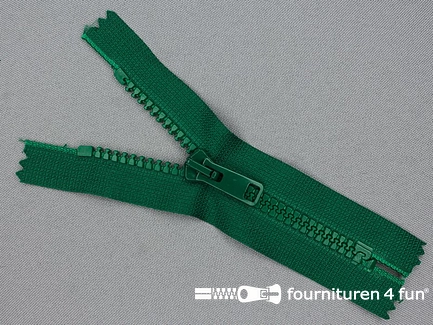 Niet deelbare bloktand rits - 6mm - 12cm - flessen groen