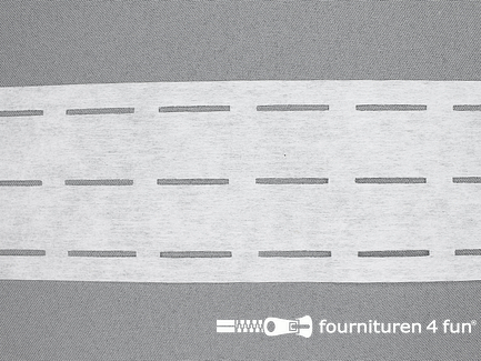 COUPON 3 meter Stansband / Plak-en-vouw-om / Perfoband - 25mm - wit