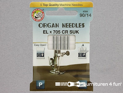 Organ Needles overlock machine naalden - ELx705 chroom SUK 90