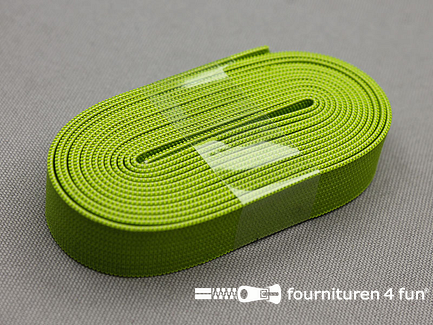 Bosje 2 meter gekleurd soepel elastiek - 14mm - licht groen