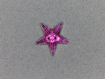 Strass steen 18mm ster roze