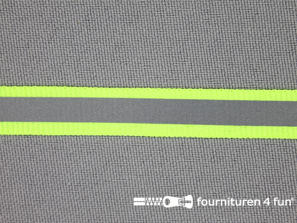 Reflecterende band 10mm neon geel