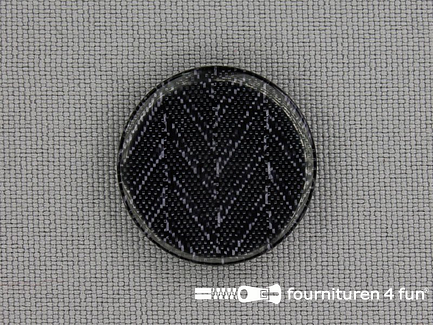 Visgraat knoop 22mm antraciet zwart - paars