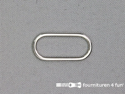 Schuifpassant - ovale ring - 26mm - zilver