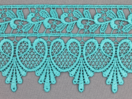 Nylon broderie 75mm mint - licht turquoise