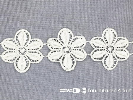 Bloemenkant 48mm ecru
