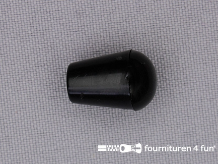 Koorduiteinde - kunststof - met dopje - 12x18mm - zwart